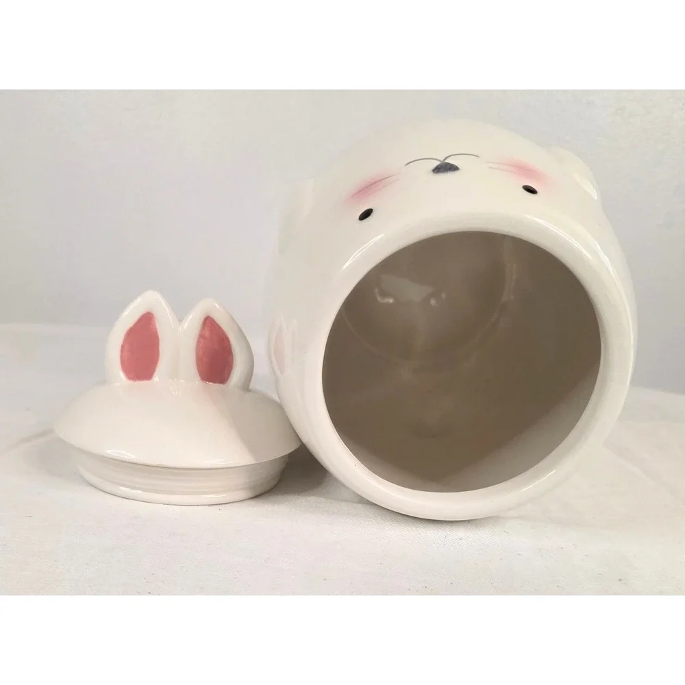 Nimble Nest by Magenta Ceramic Bunny Rabbit Cookie Jar Canister Decor 8.5in